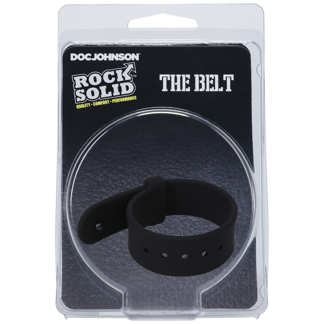 Penisring Gürtel Silikon verstellbar Schwarz 6,2 cm