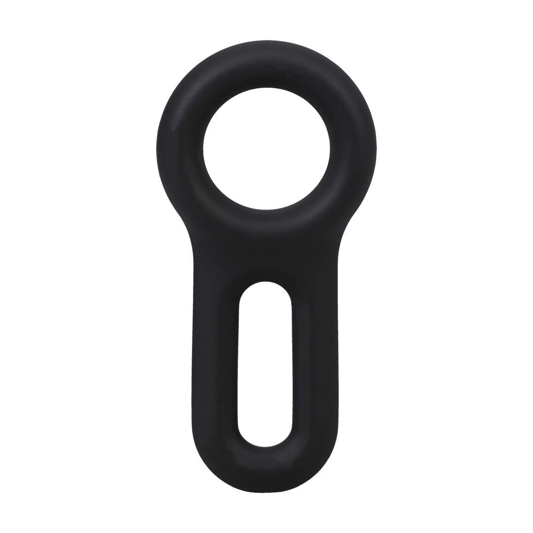 Penisring Keyhole Silikon Schwarz Ø 4,6 cm