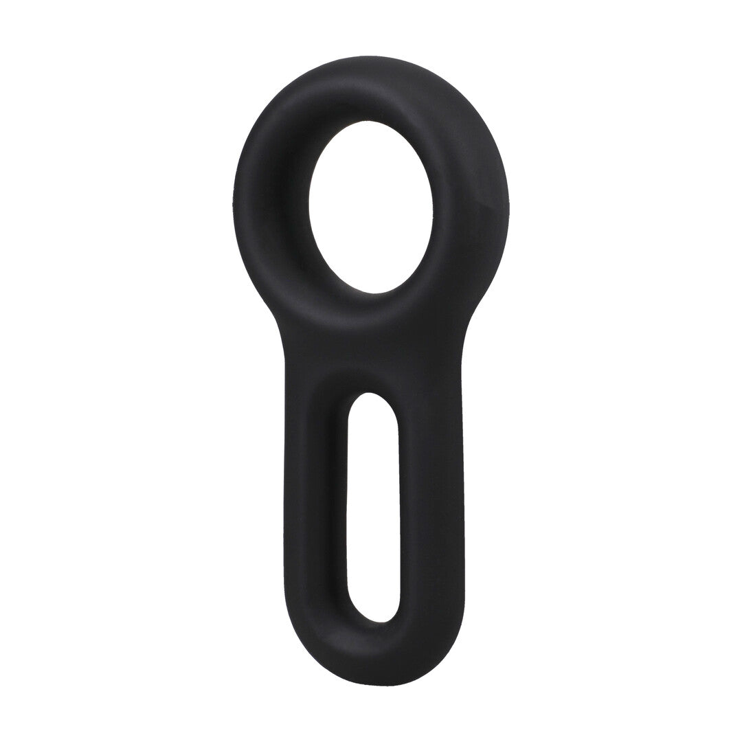 Penisring Keyhole Silikon Schwarz Ø 4,6 cm