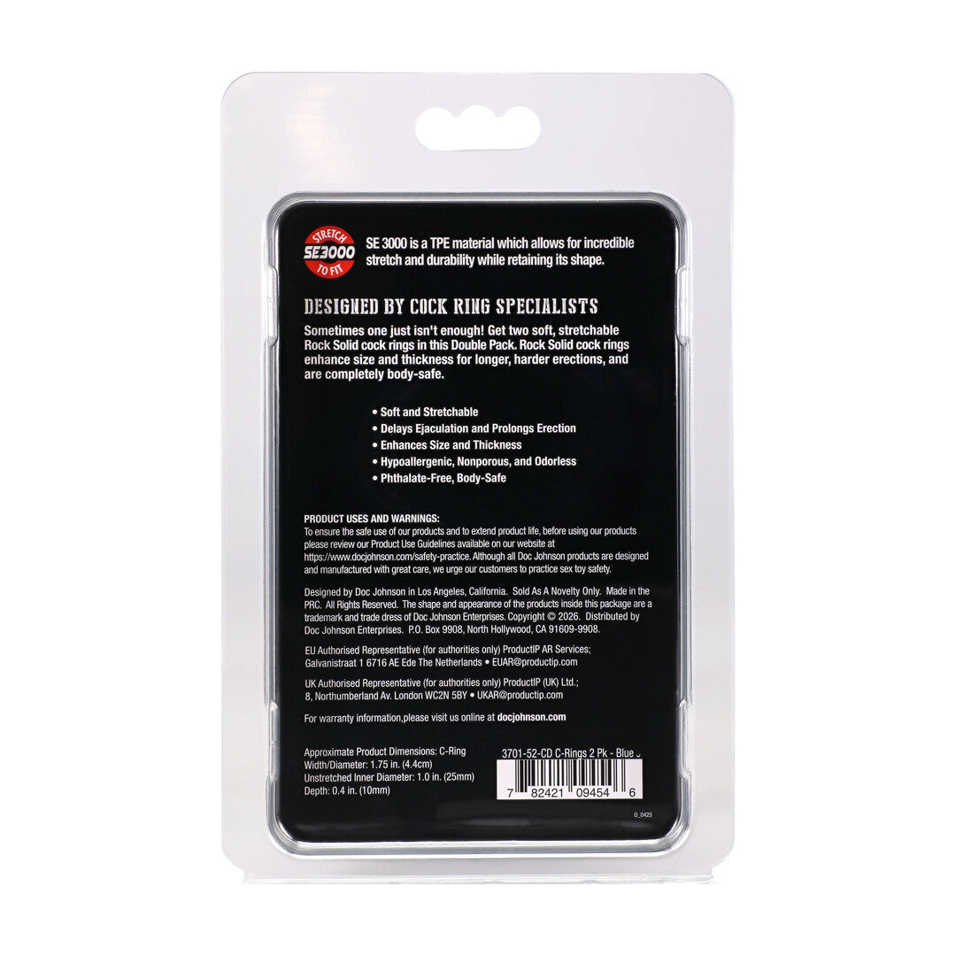 Penisring-Set 2er-Pack Blau Ø 4,3 cm