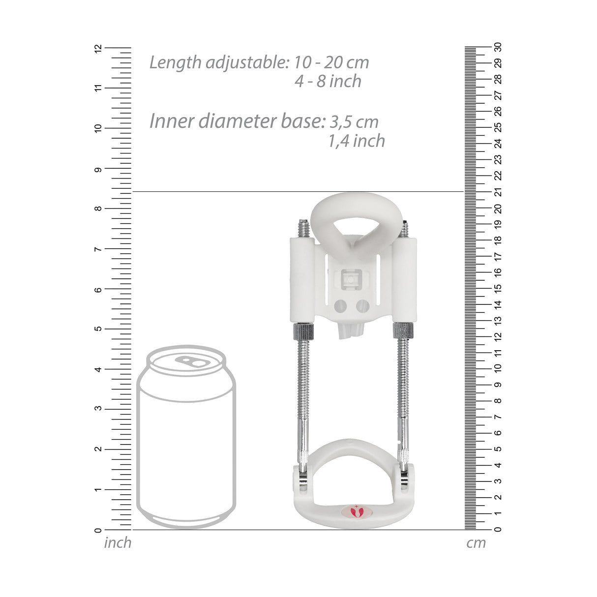 Penishülle Extender Weiß Ø 3,5 cm