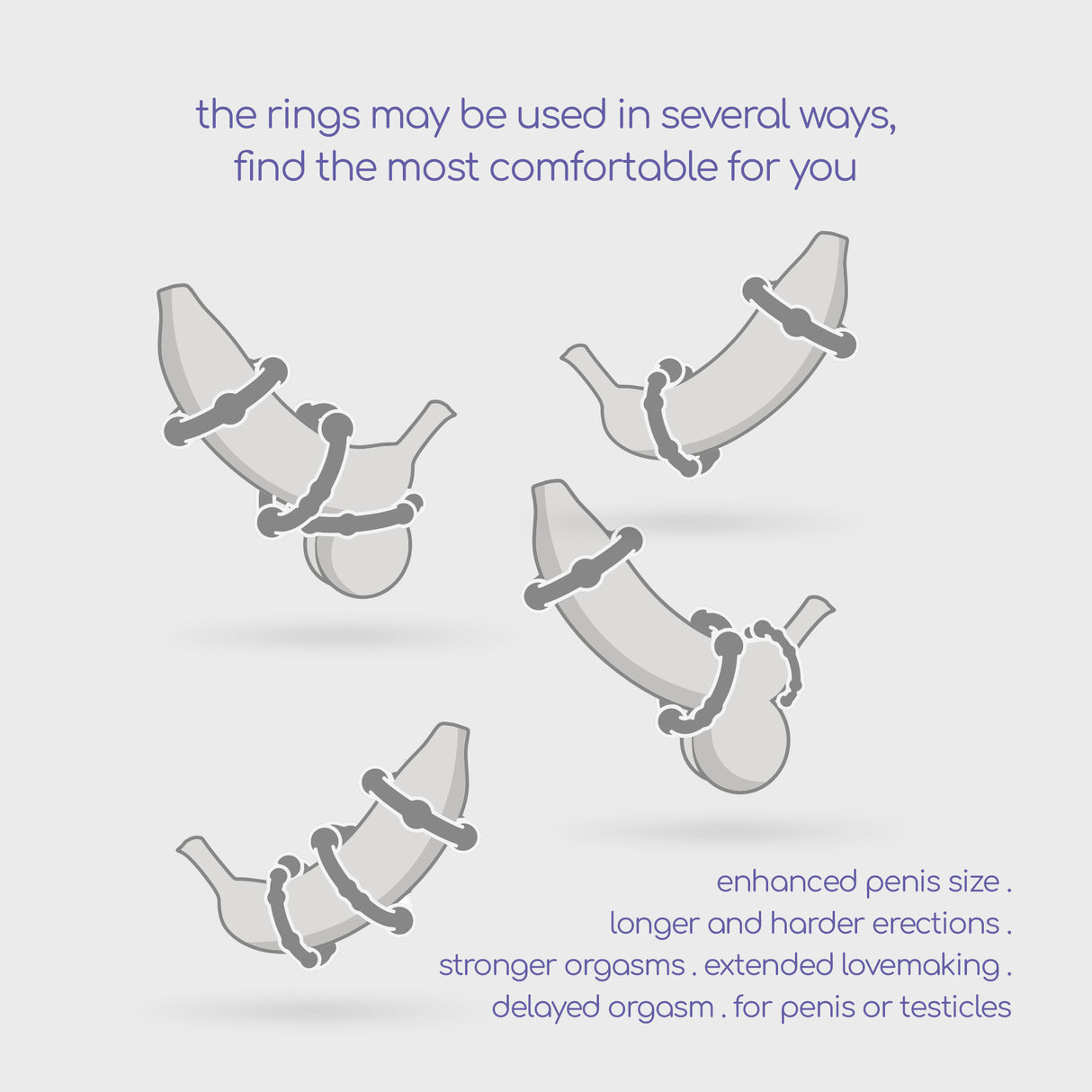 Penisring-Set Triple Bead Transparent