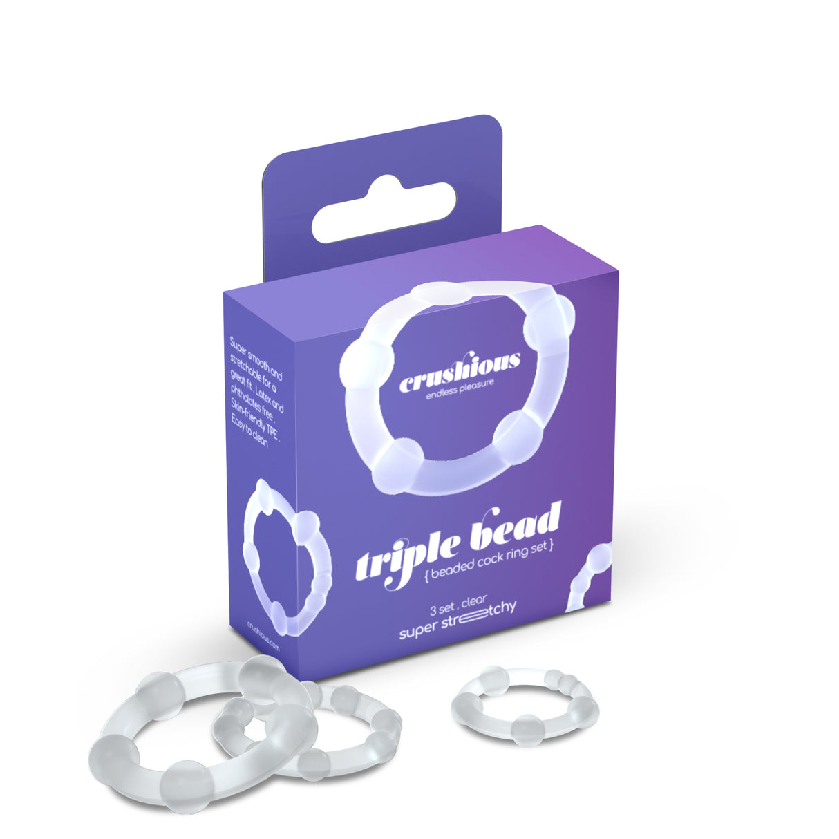 Penisring-Set Triple Bead Transparent
