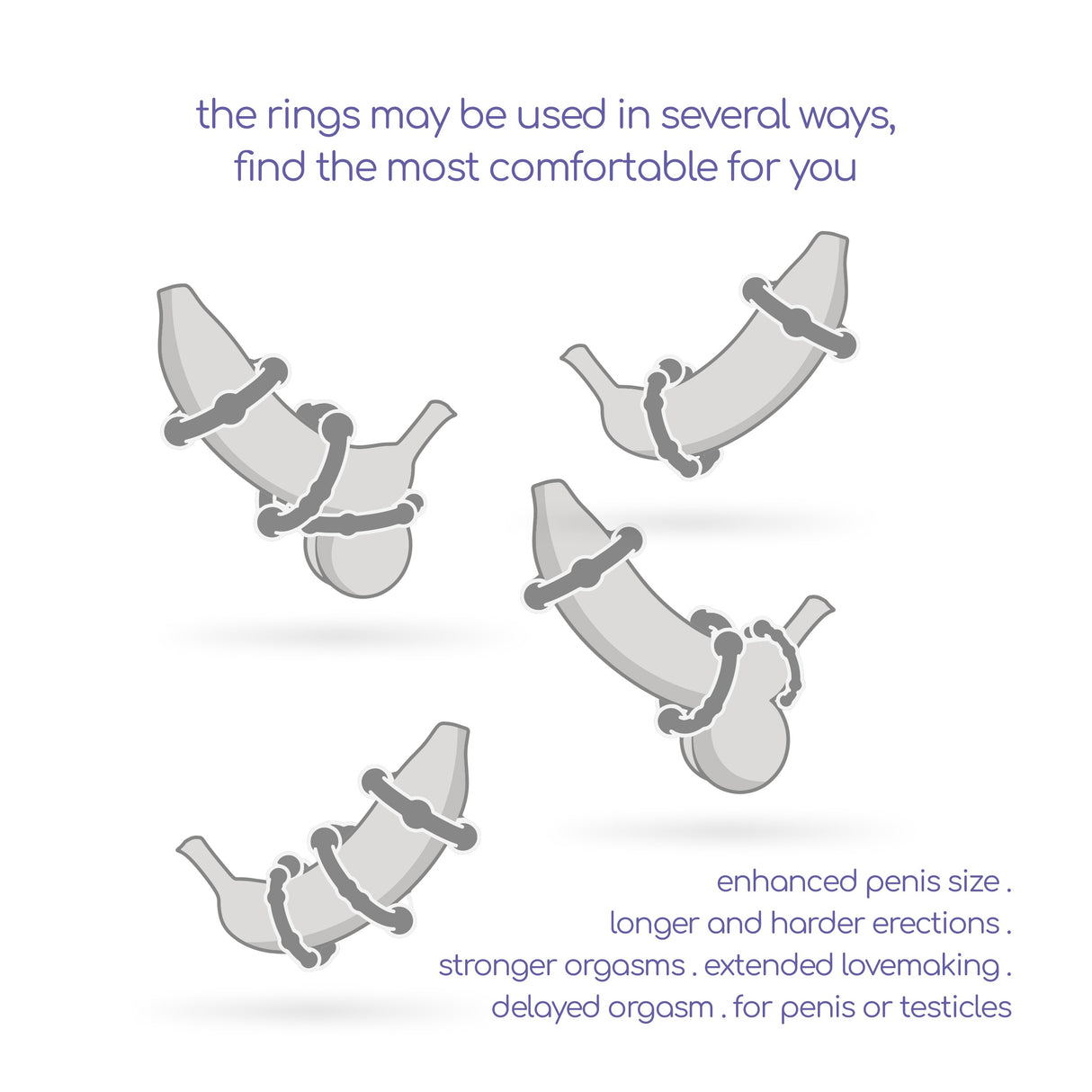 Penisring-Set Triple Bead Transparent