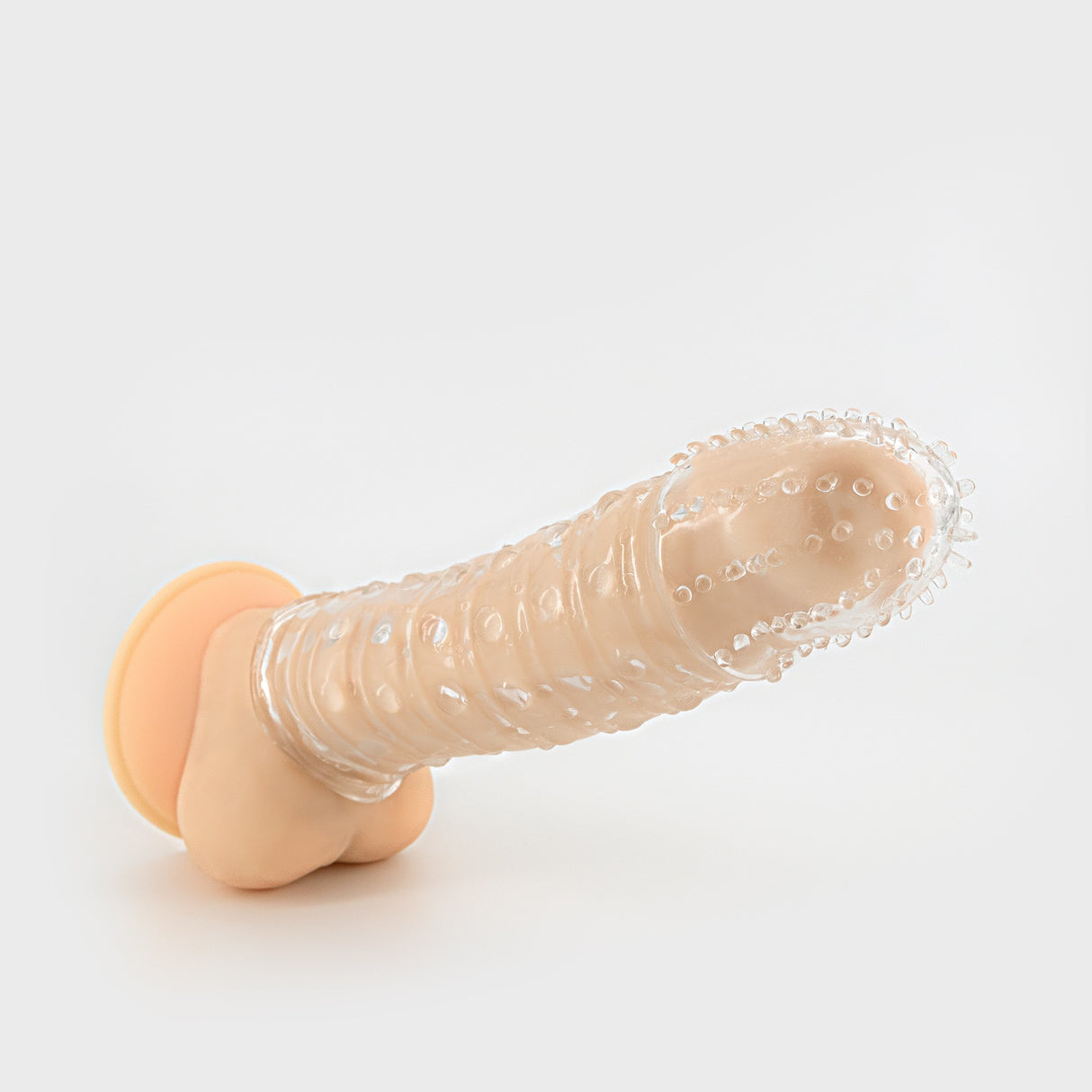 Penishülle mit Noppen Transparent 15,5 x Ø 3,3 cm