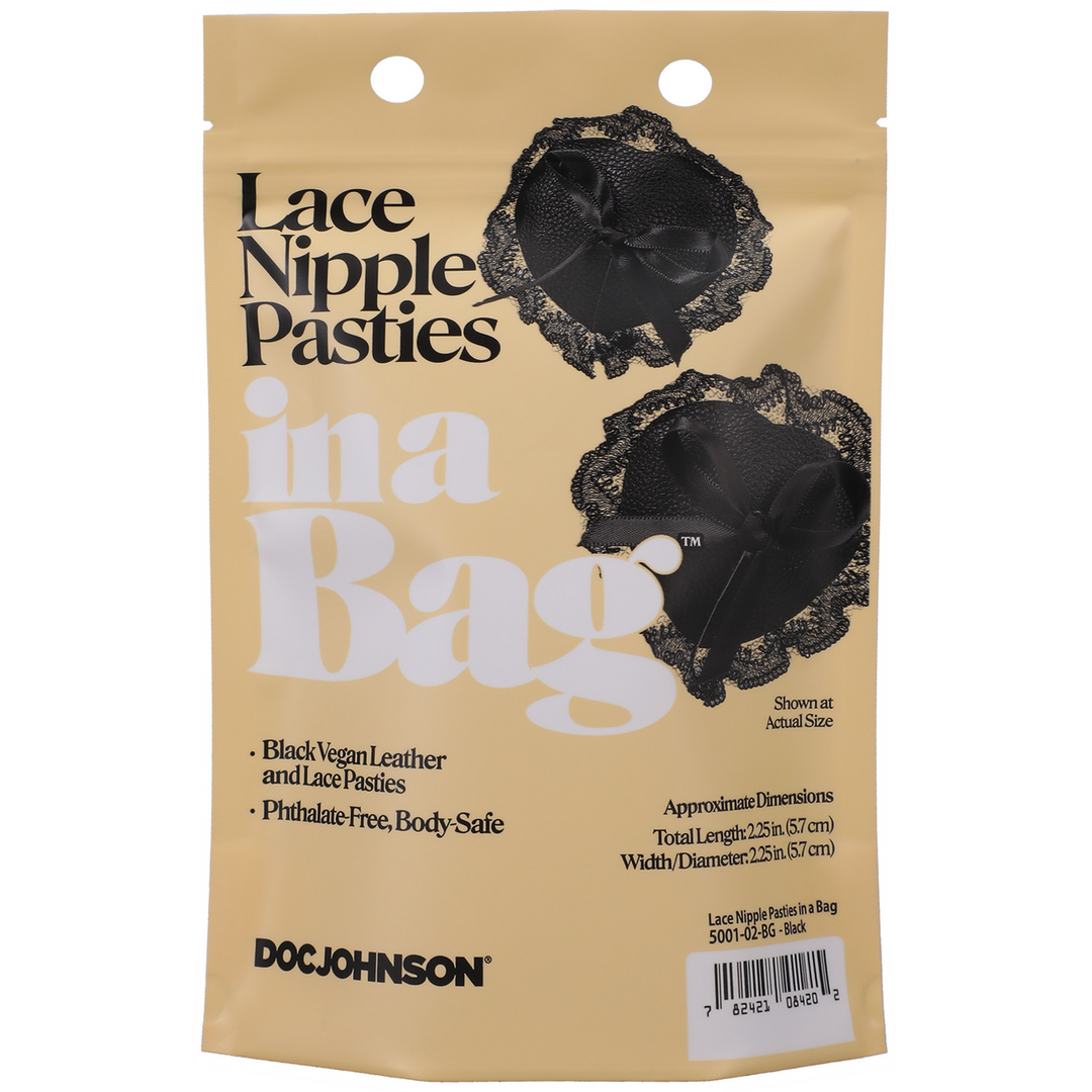 Nippelpasties aus Spitze Schwarz 7,5 cm