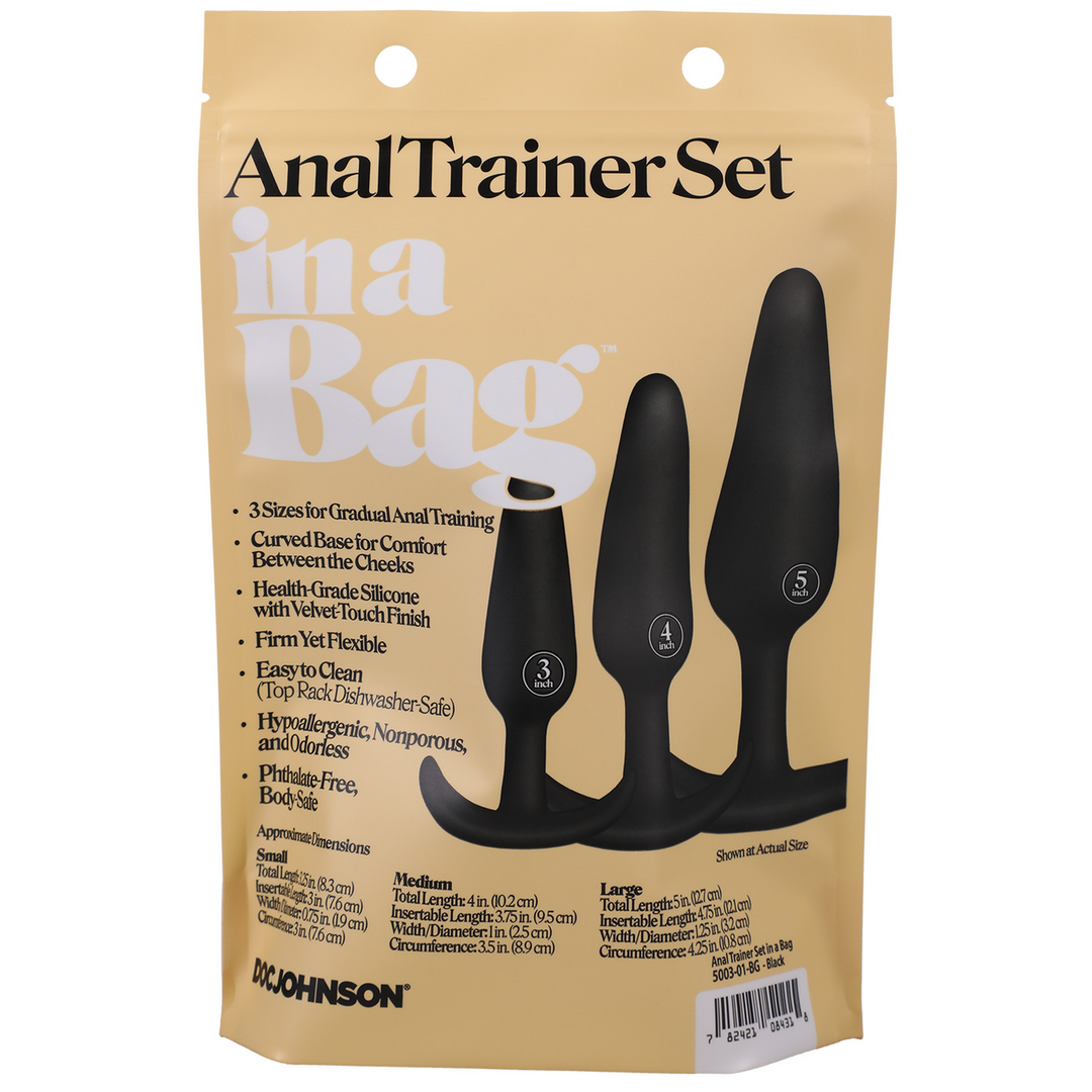 Anal-Trainer-Set Schwarz 12,1 cm