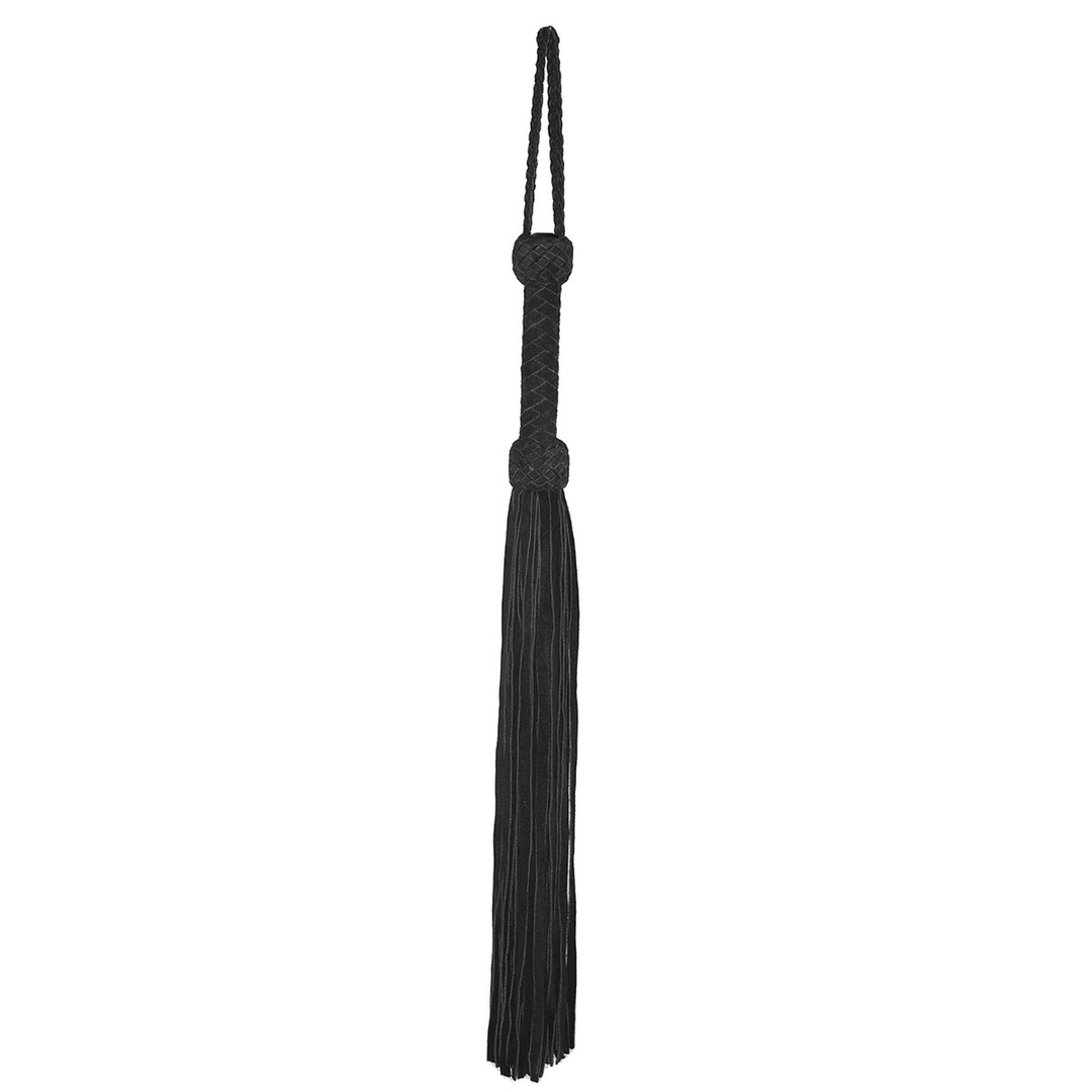 Peitsche Flogger aus Wildleder Schwarz 85 x Ø 5 cm