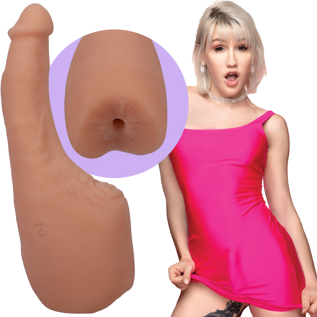 Dildo Lena Moon mit penetrierbarem Po Hautfarbe 11,4 x Ø 3,8 cm