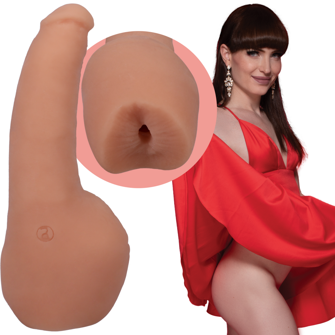 Dildo Natalie Mars mit penetrierbarem Po Hautfarbe 11,4 x Ø 4,4 cm
