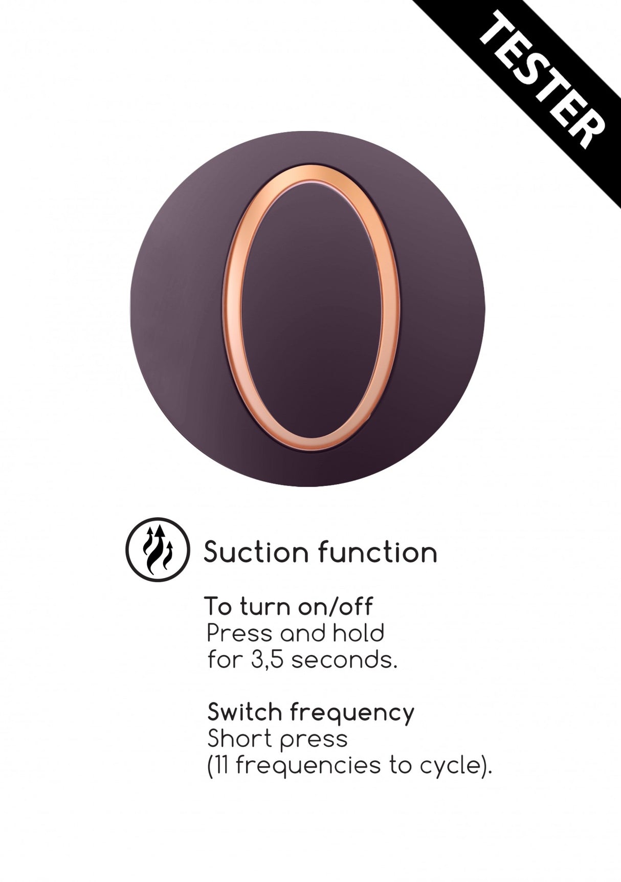 Auflegevibrator Seductive mit Akku Lila (Tester)
