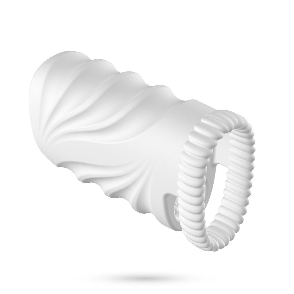 Masturbator Nautilus mit herausnehmbarem Vibro-Ei Weiß