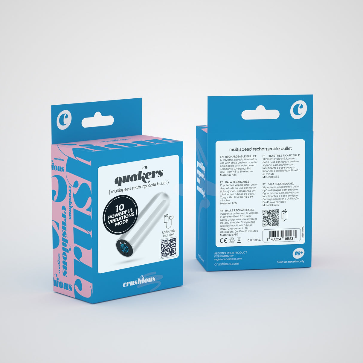Vibro-Ei Quackers mit USB-Akku Weiß