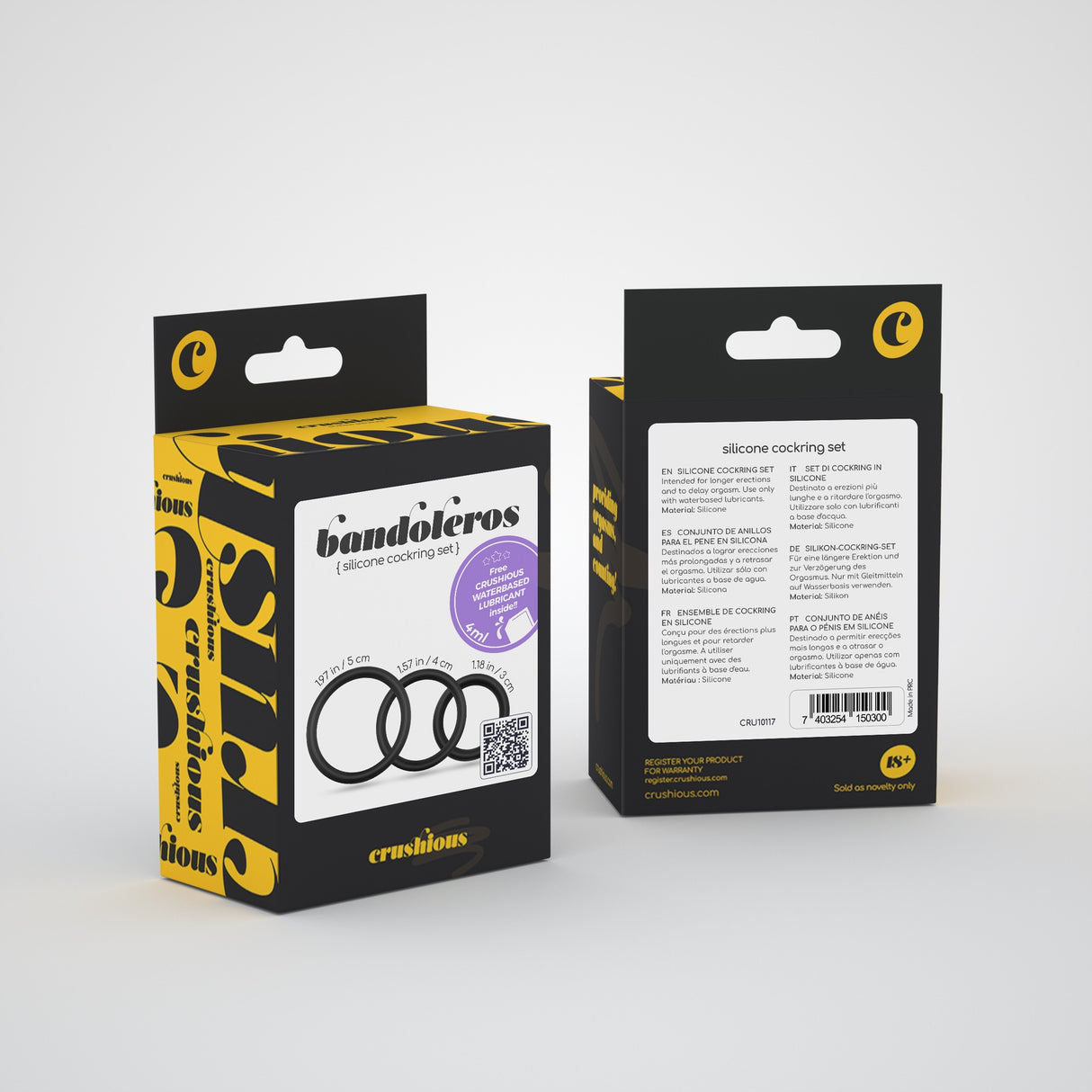 Penisring-Set Bandoleros aus Silikon Schwarz