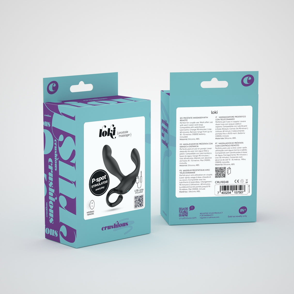 Prostata-Stimulator Loki mit Akku und Fernbedienung Schwarz
