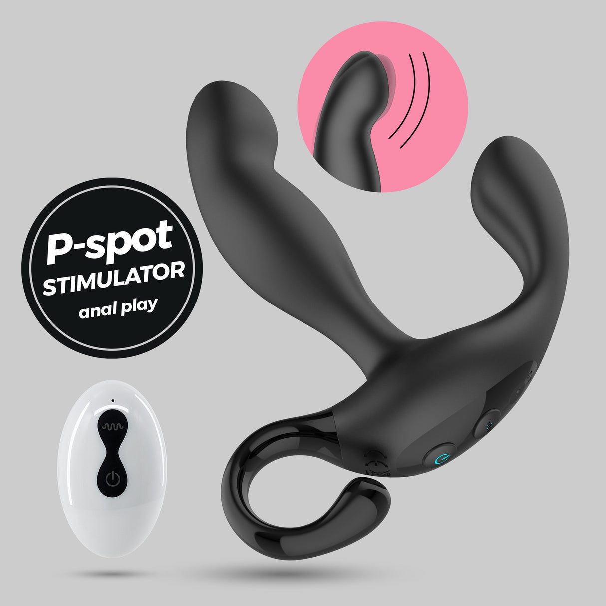 Prostata-Stimulator Loki mit Akku und Fernbedienung Schwarz