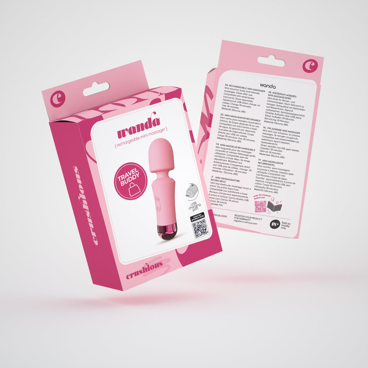 Massagestab Wanda Mini mit Akku Rosa