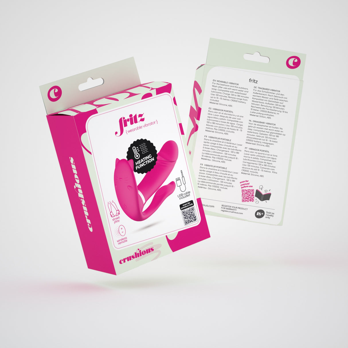 Vibrator Fritz mit Fernbedienung Rosé