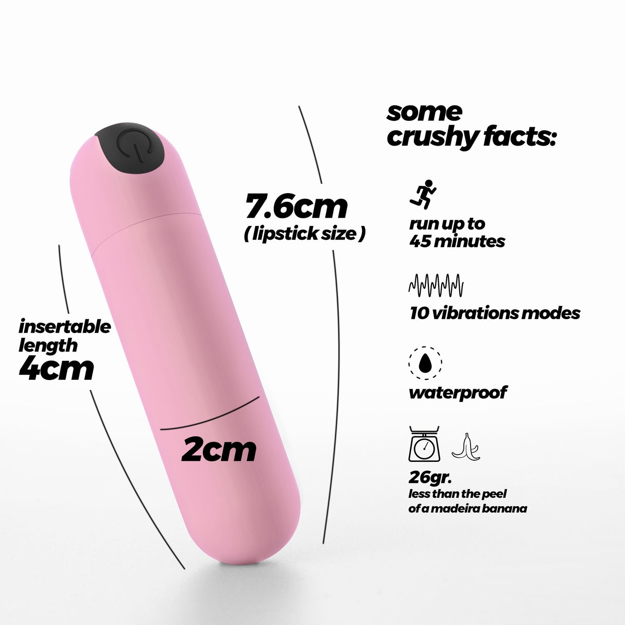 Vibro-Ei Imoan mit Akku Rosa Ø 2 cm