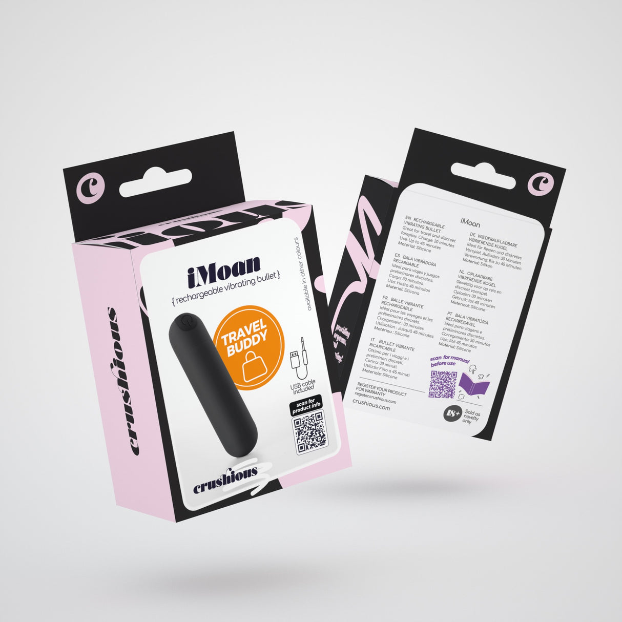 Vibro-Ei Imoan mit Akku Schwarz Ø 2 cm