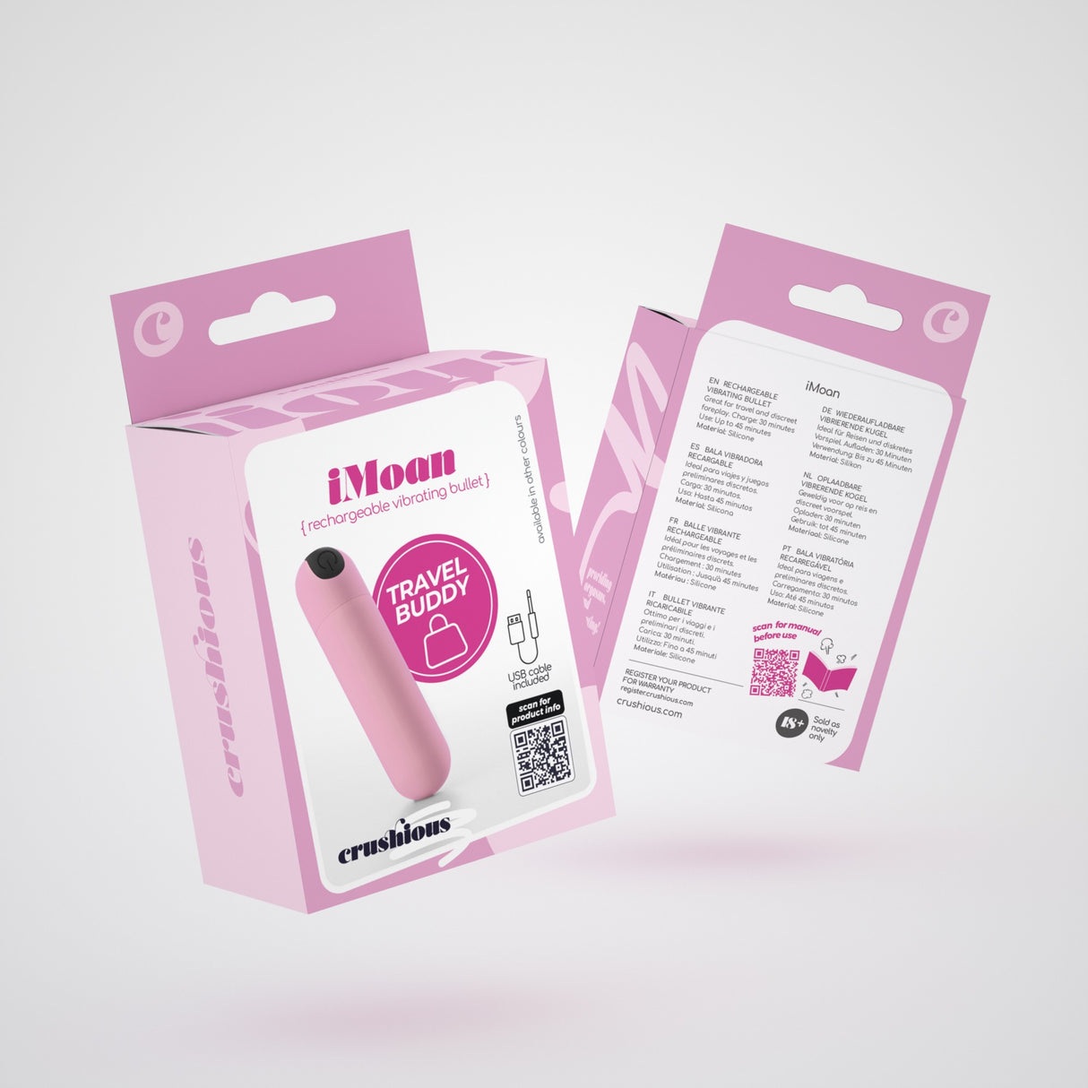 Vibro-Ei Imoan mit Akku Rosa Ø 2 cm