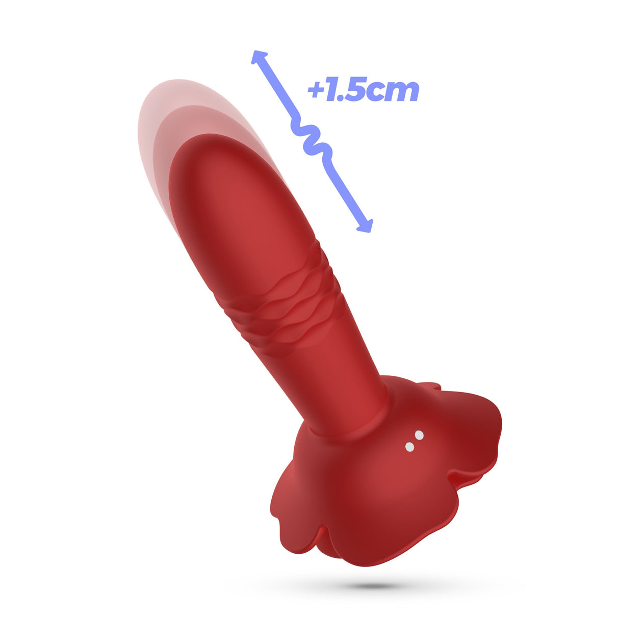 Analplug Romeo mit Stoßfunktion und Fernbedienung Rot