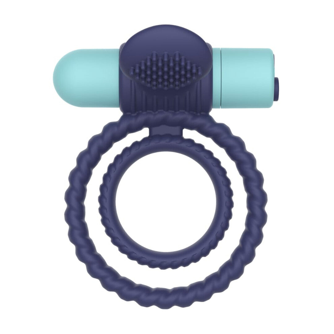 Penisring Triologia doppelt mit Bullet Blau 7,7 cm – Ansicht 6