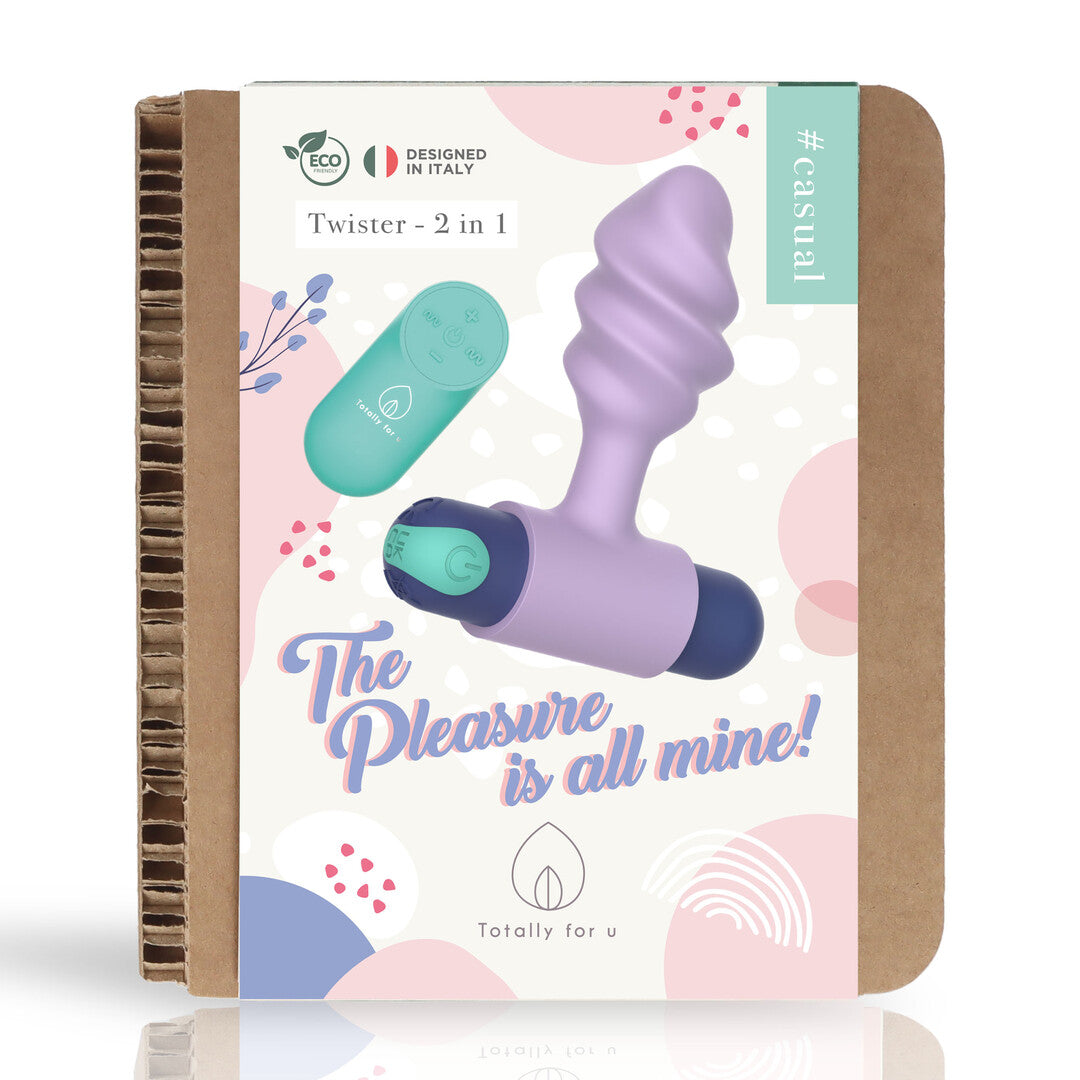 Analplug Twister mit herausnehmbarem Bullet Blau und Türkis 8,6 x 2,4 cm – Ansicht 3
