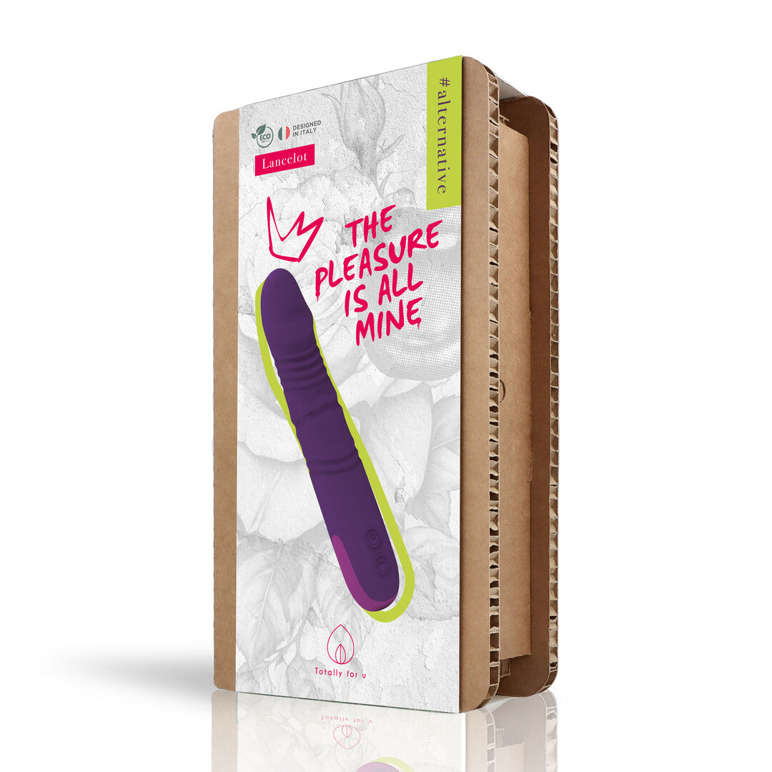 Vibrator Lancelot mit Stoßfunktion und rotierenden Perlen Violett 22 x 3,7 cm – Ansicht 2