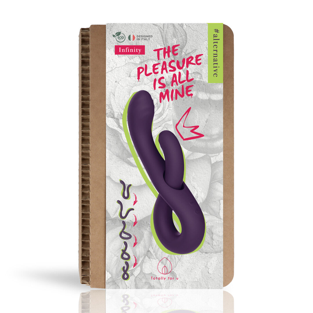 Rabbit-Vibrator Infinity Doppelvibrator Violett 22,2 x 4,6 cm – Ansicht 3