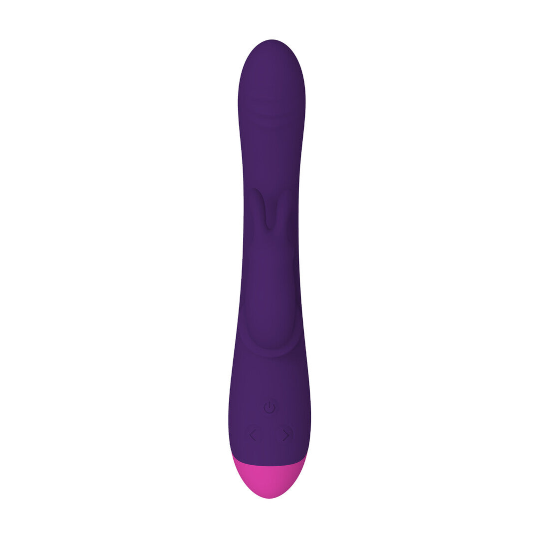 Rabbit-Vibrator Round Bliss mit Rotation Violett 22,5 x 3,5 cm – Ansicht 6
