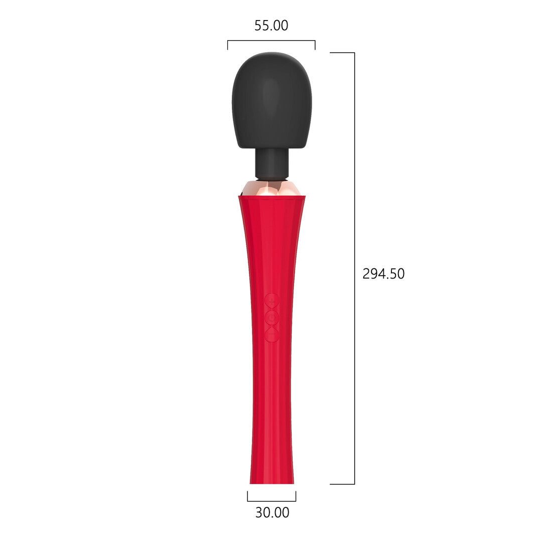 Massagestab The King mit biegsamem Kopf Schwarz und Rot 29,5 x 5,5 cm – Ansicht 5