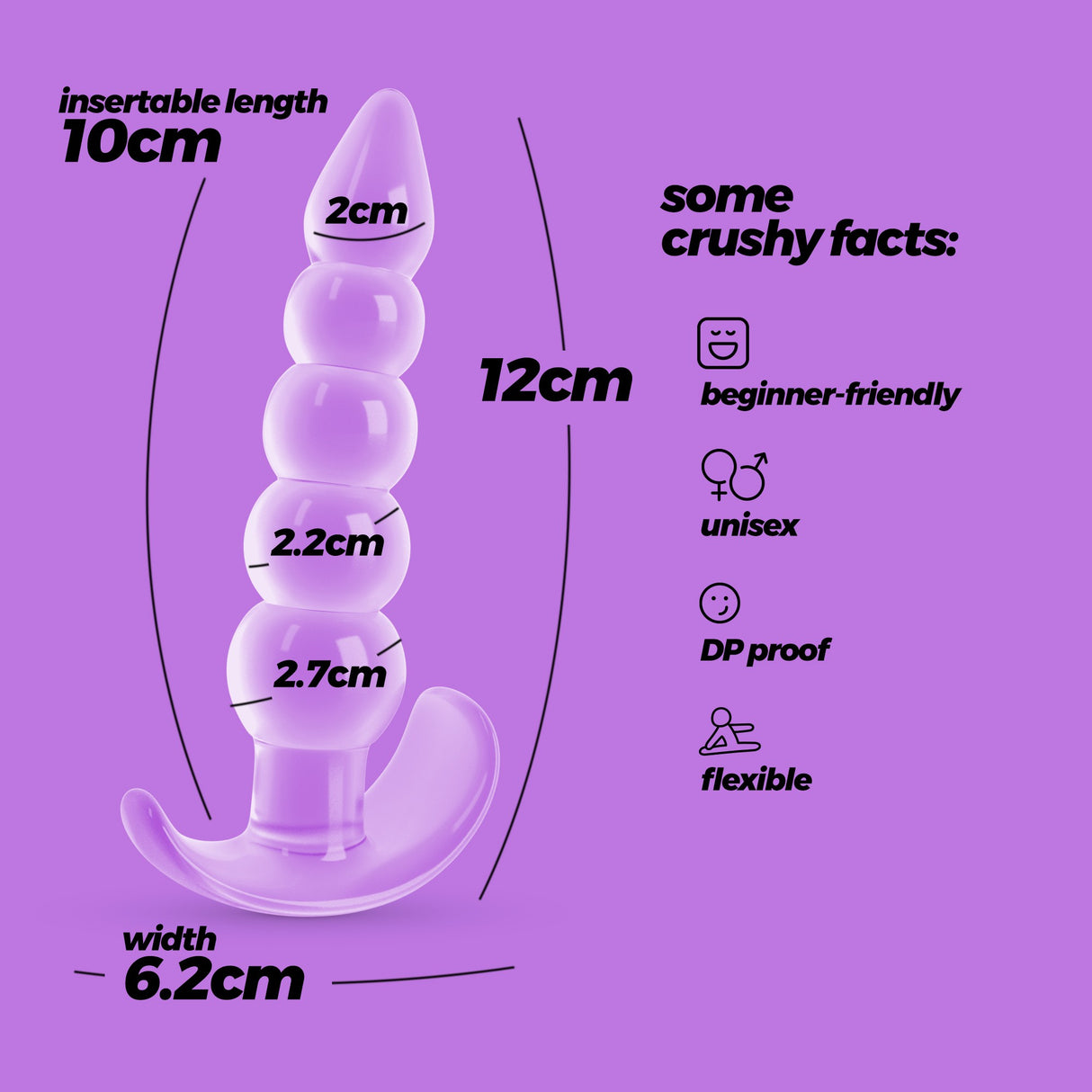 Analplug Draco Lila 10 x Ø 2,7 cm