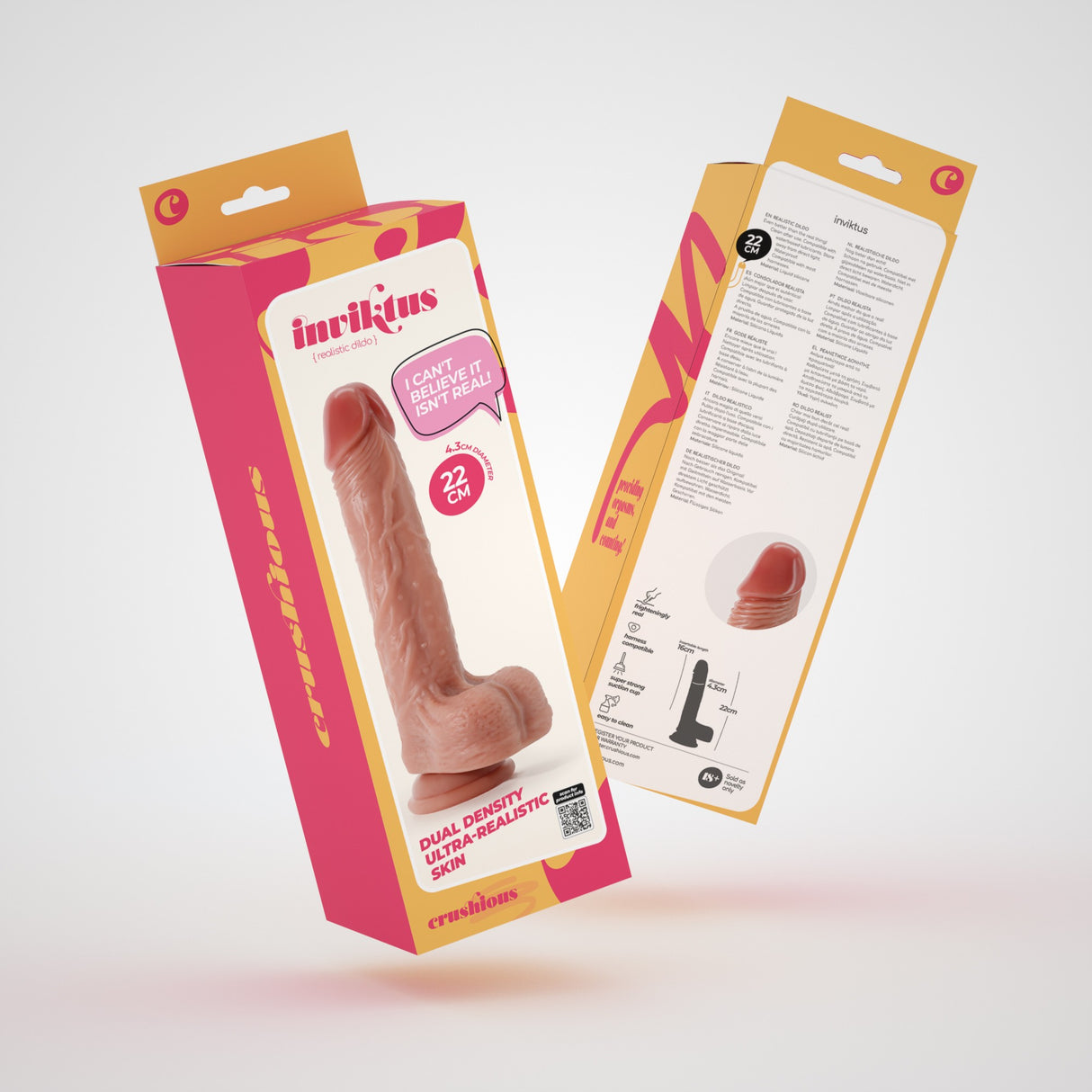 Dildo Inviktus 8,5 aus Flüssigsilikon Hautfarbe