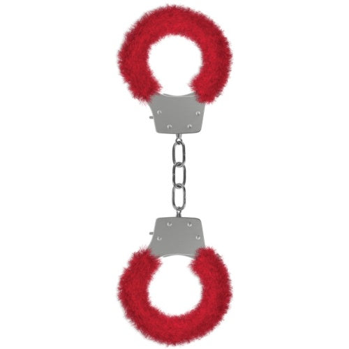 Plüsch-Handschellen Rot