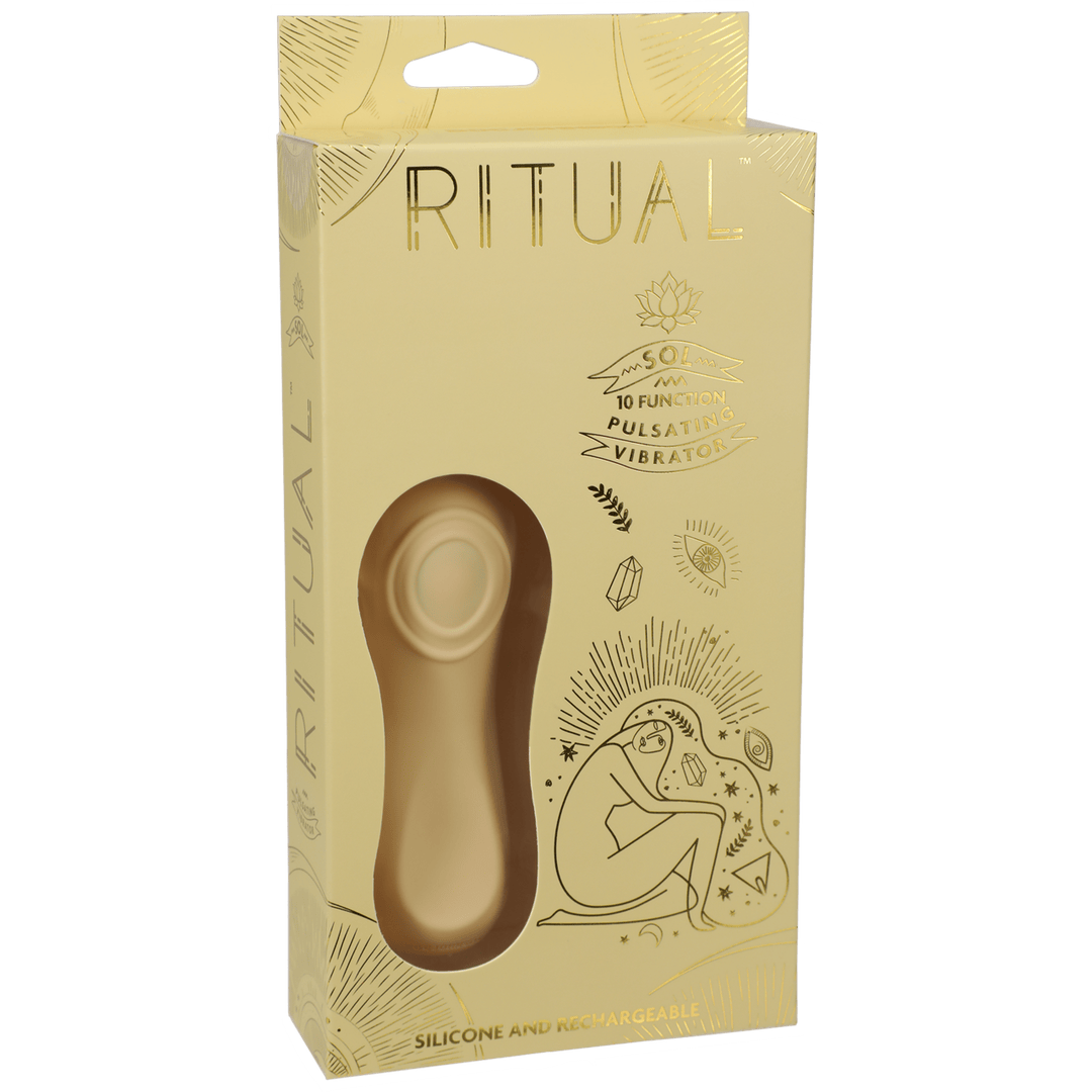 Vibrator Sol pulsierend mit Akku Gelb 11 cm