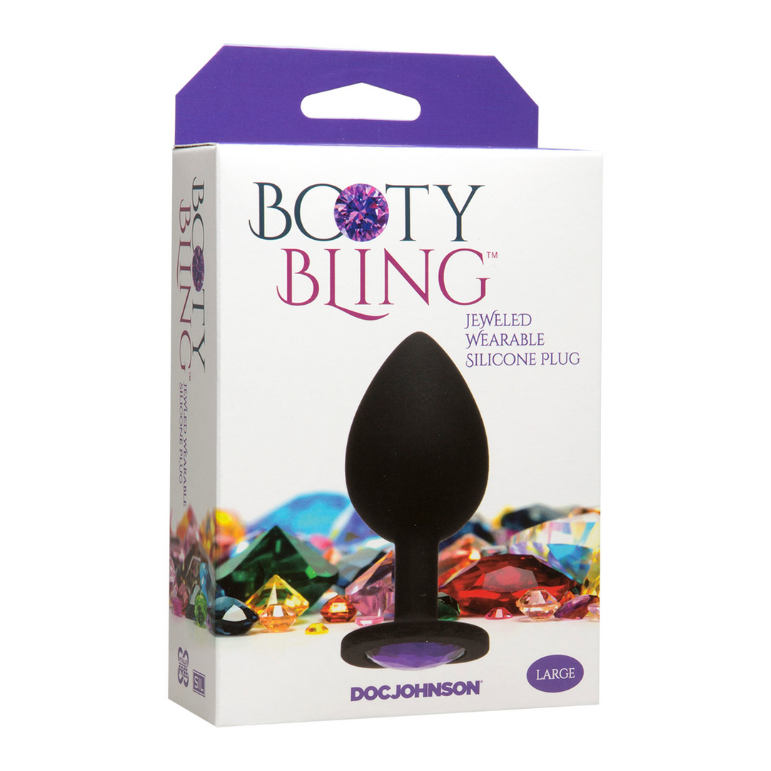 Analplug Booty Bling groß Violett 8,6 x Ø 3,8 cm