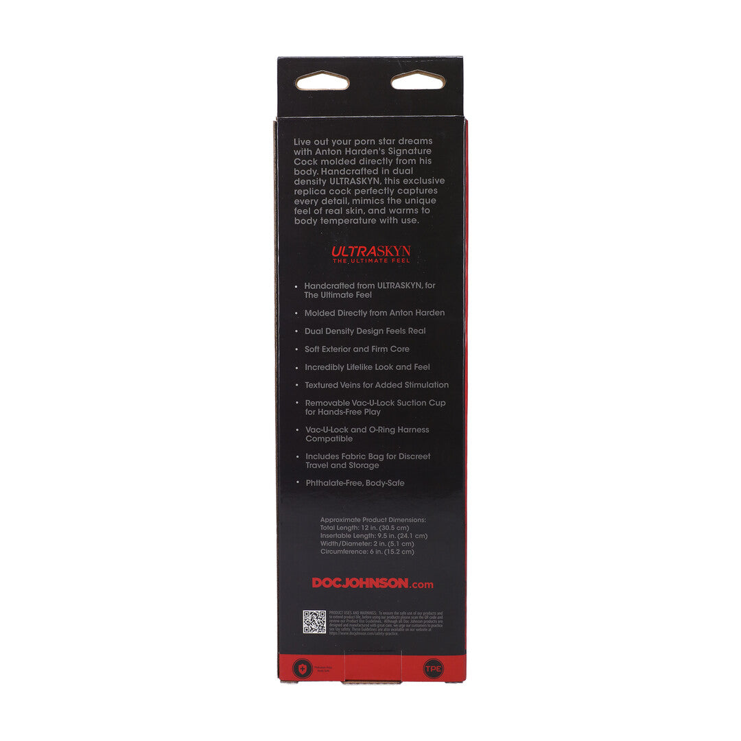 Realistischer Dildo Anton Harden Braun 24,8 x Ø 5,1 cm