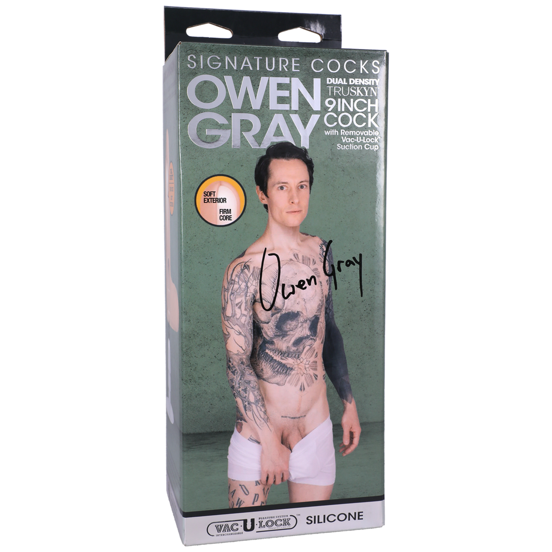 Realistischer Dildo Owen Gray aus Silikon Hautfarbe 19,7 x Ø 5,1 cm