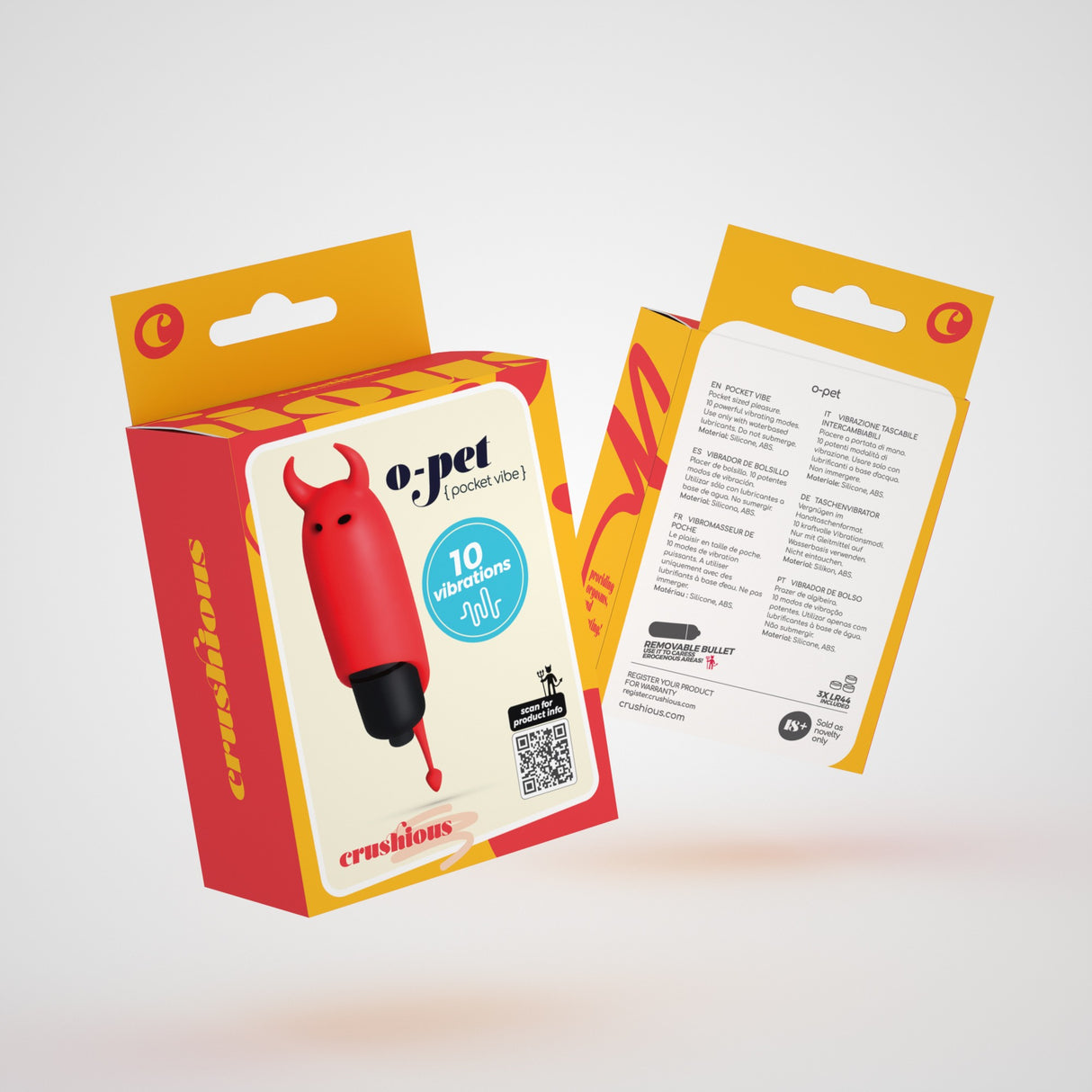 Vibro-Ei O-Pet Devil mit 10 Vibrationsmodi Schwarz Ø 2,5 cm Modell 2