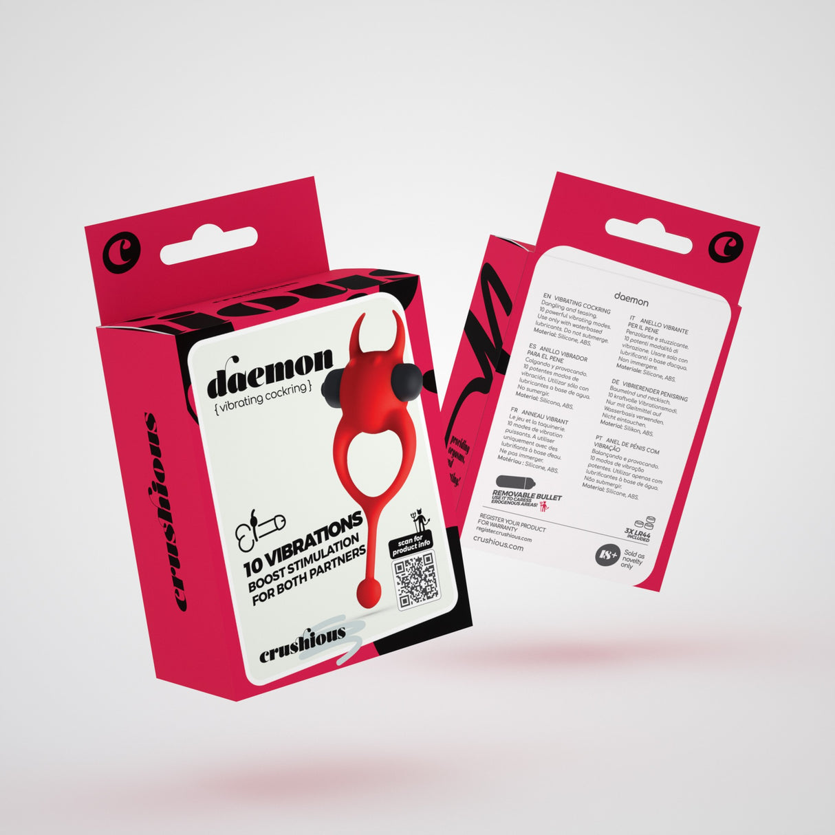 Penisring Daemon mit Vibration Schwarz
