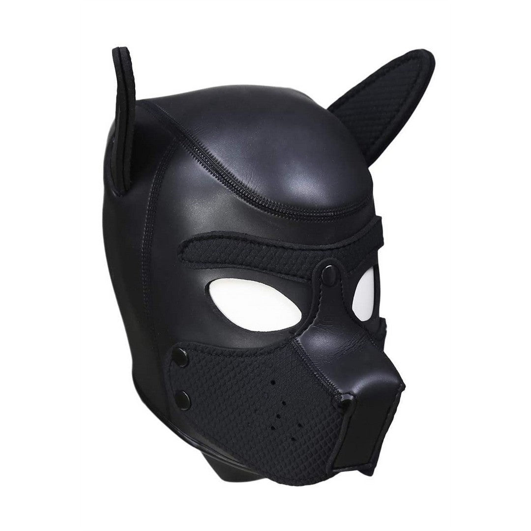 Fetisch-Maske Puppy aus Neopren Schwarz