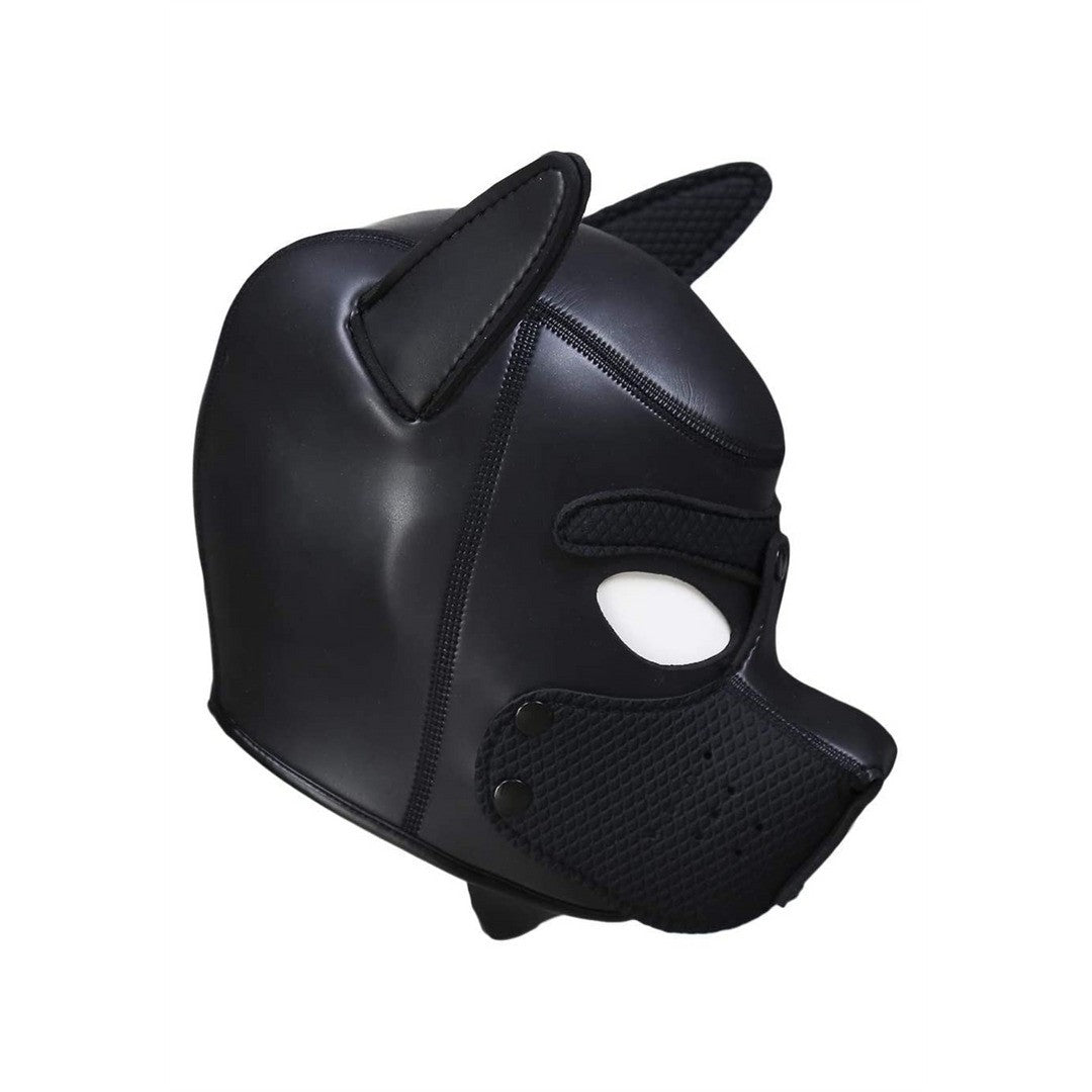 Fetisch-Maske Puppy aus Neopren Schwarz