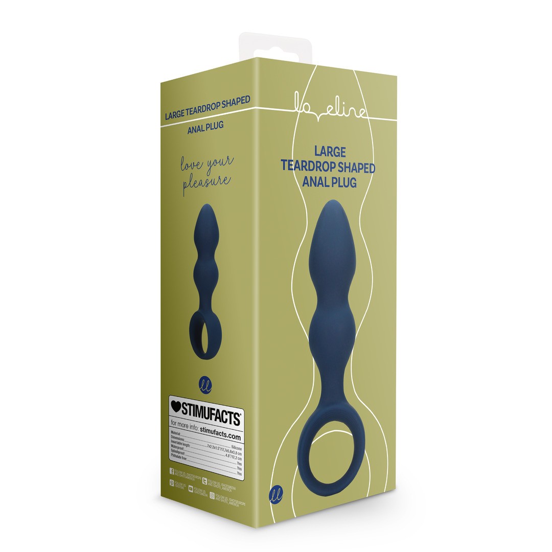 Analplug in Tropfenform Blau 17,7 x Ø 5,6 cm