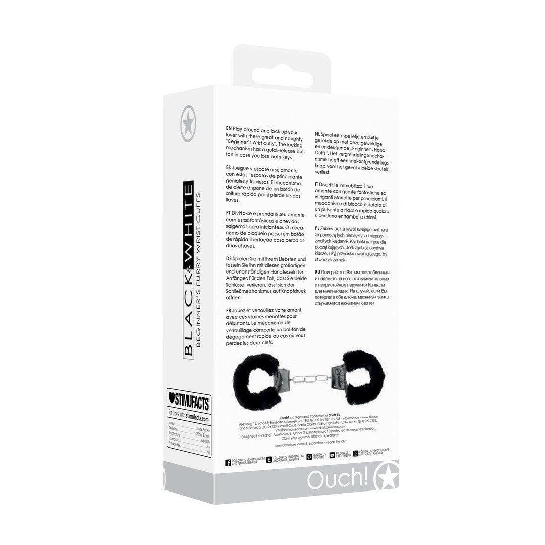 Handschellen mit Plüsch Schwarz