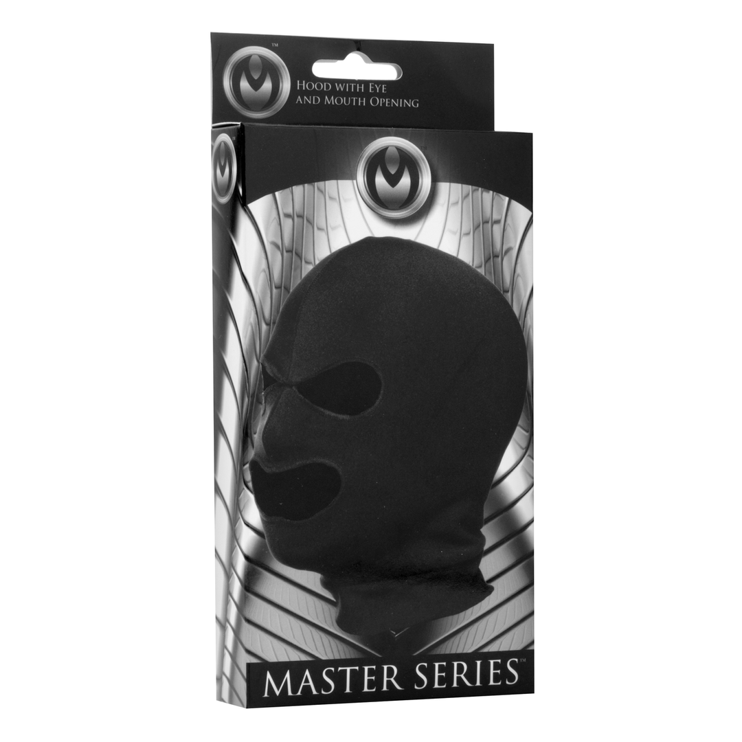 Maske aus Spandex mit Augen- und Mundöffnungen Schwarz