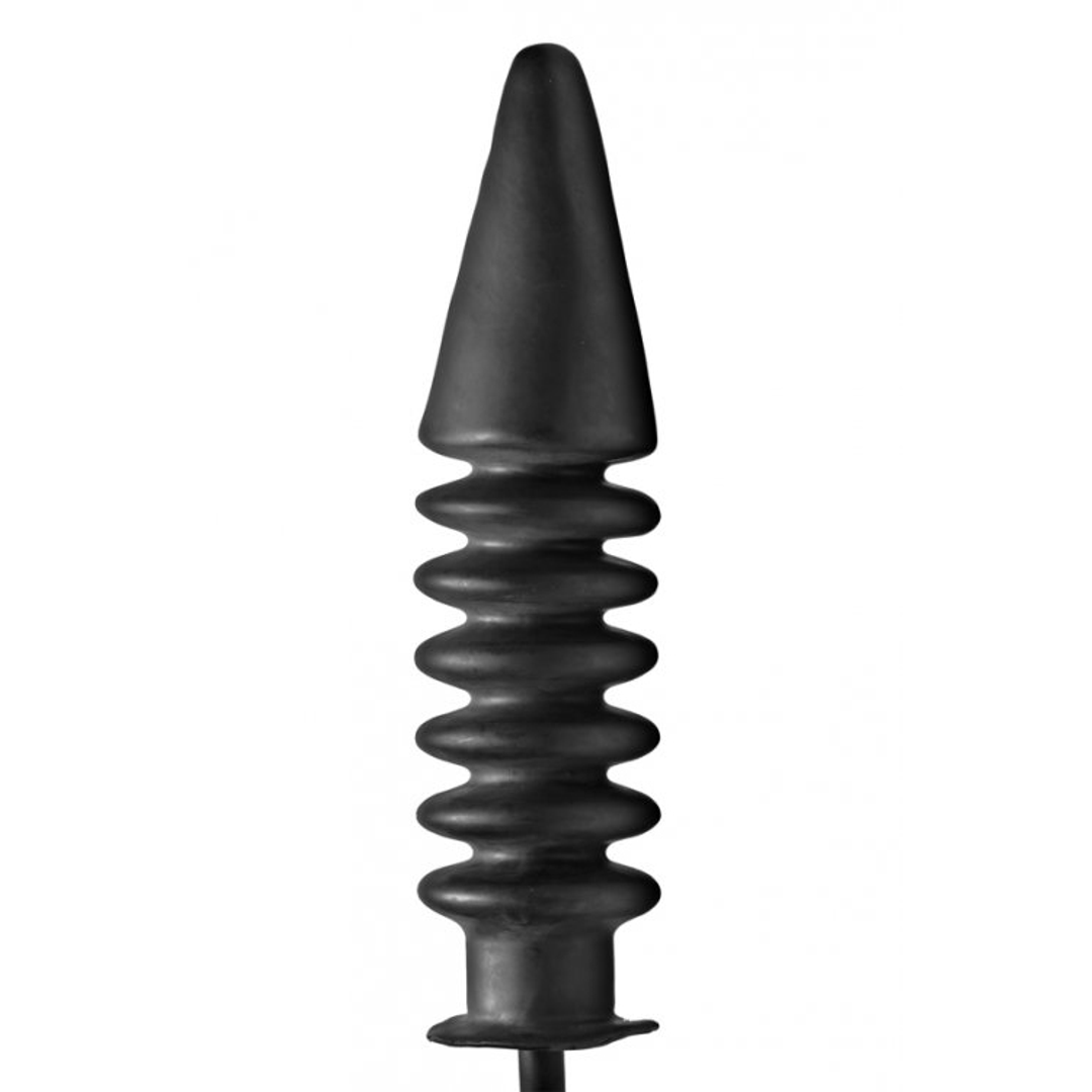 Analplug Akkordeon aufblasbar XL Schwarz 37 cm