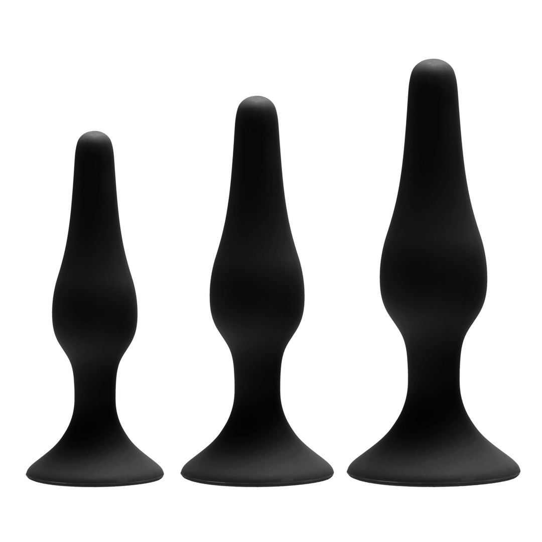 Anal-Trainer-Set 3-teilig für Anfänger Schwarz