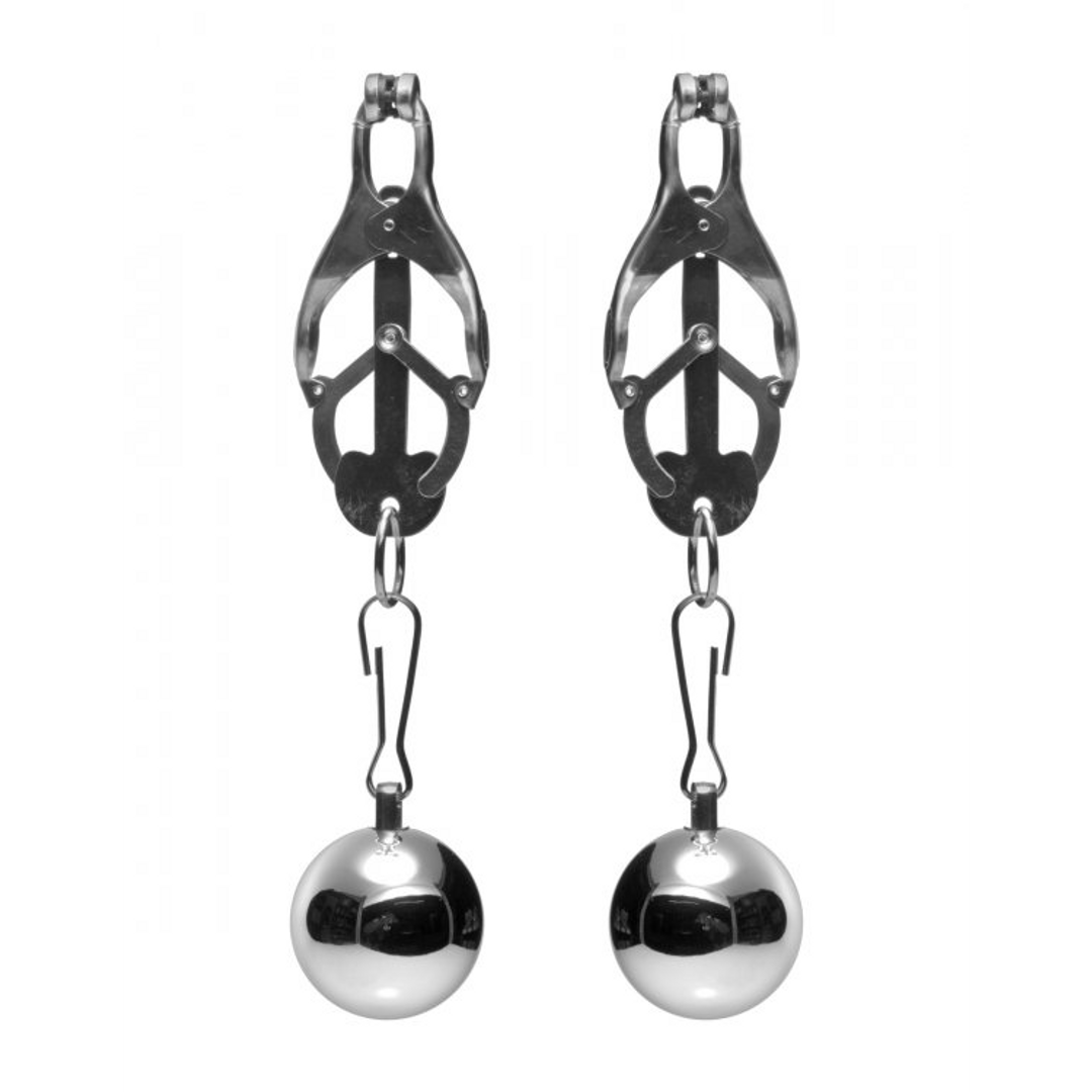 Nippelklemmen Monarch mit Gewicht Grau 28,6 cm