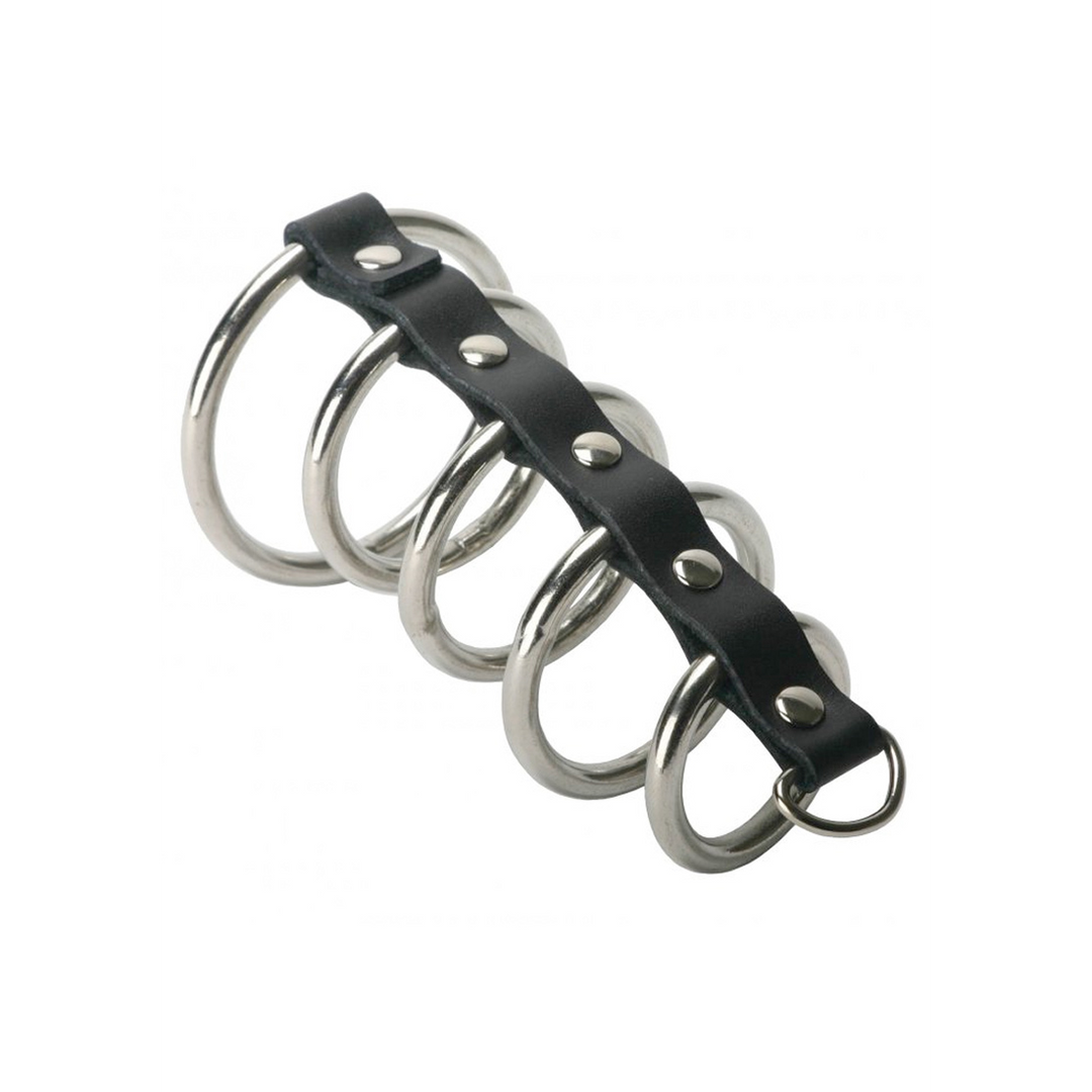 Penisring Gates of Hell mit 5 Ringen Schwarz